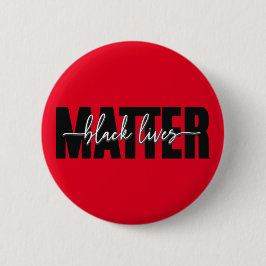 Stijlvolle typografie van Black Lives Matter   Ronde Button 5,7 Cm