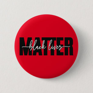 Stijlvolle typografie van Black Lives Matter Ronde Button 5,7 Cm