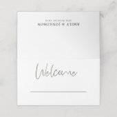 Stijlvolle Typografie Welkomstnamen Datum (Buitenkant ongevouwen)