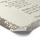 Stijlvolle  uitnodiging voor het huwelijk poster (Hoek)