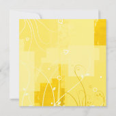Stijlvolle uitnodiging voor moderne geel huwelijk (Achterkant)