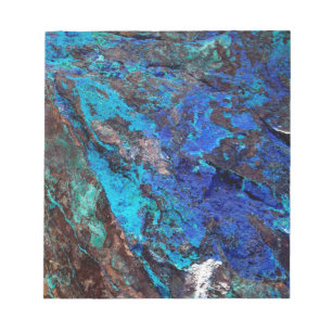 Stijlvolle unieke donkerblauwe turquoise minerale  notitieblok