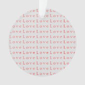 Stijlvolle unieke rode liefde bruiloft ornament (voorkant)