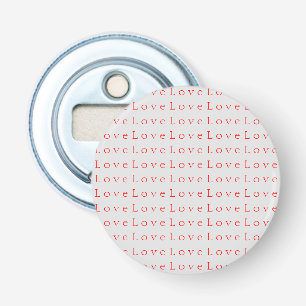 Stijlvolle Unieke Rode Liefde Huwelijk Button Flesopener