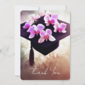 Stijlvolle Unique Orchids Afstuderen Bedankkaart (Voorkant)
