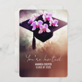 Stijlvolle Unique Orchids Afstuderen Kaart (Voorkant / Achterkant)