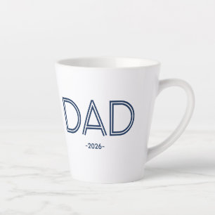 Stijlvolle vader met op maat gemaakte jaar koffiem latte mok