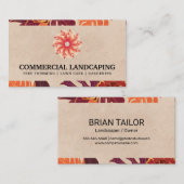 Stijlvolle ventilator | Palmbladeren Visitekaartje (Voorkant / Achterkant)