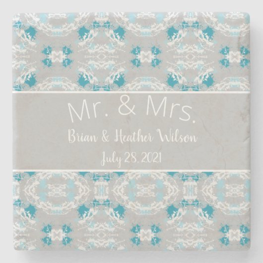 Stijlvolle Verf Splash Keepomwille Stenen Onderzetter (Voorkant)