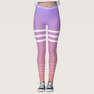 Stijlvolle verlooproze paarse werkout leggings