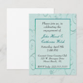 Stijlvolle verlovingsfeestuitnodiging kaart (Voorkant / Achterkant)