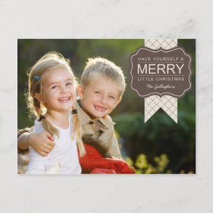 Stijlvolle versiering kerstfotokaart feestdagenkaart