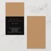 Stijlvolle Vertical Plain Eenvoudig Visitekaartje (Voorkant / Achterkant)