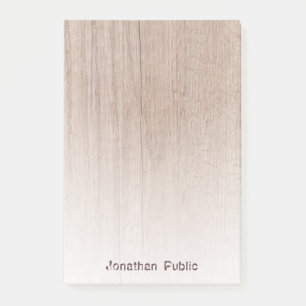 Stijlvolle, vervormde tekst Elegant bruin hout Post-it® Notes