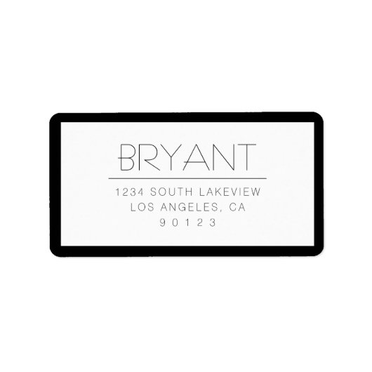 Stijlvolle verwisselbare tekst met rand etiket (Voorkant)