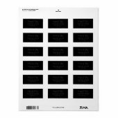 Stijlvolle verwisselbare tekst met rand etiket (Full Sheet)