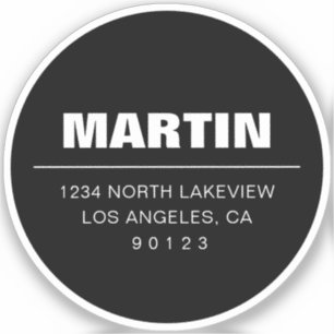 Stijlvolle, verwisselbare tekst sticker