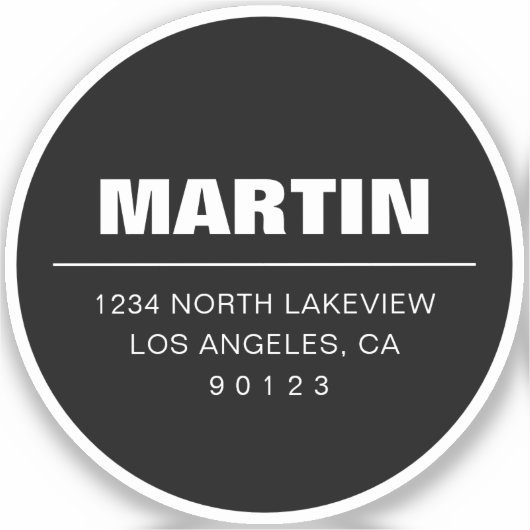 Stijlvolle, verwisselbare tekst sticker (Voorkant)