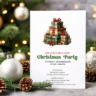 Stijlvolle Victoriaanse kerstcadeaus feest uitnodi Kaart