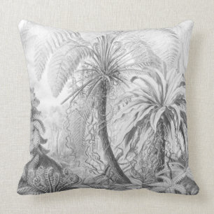 Stijlvolle vintage jungle bohemian zwart wit kussen