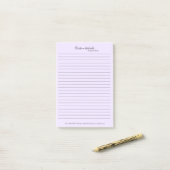 Stijlvolle Violet minimalistisch Post-it® Notes (Op bureau)