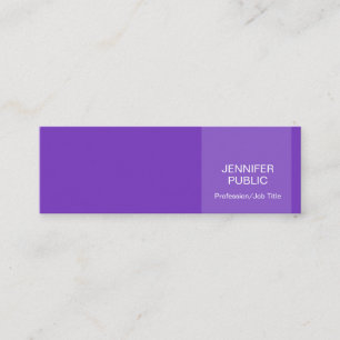 Stijlvolle Violet Modern Professioneel Creatief Ch Mini Visitekaartje
