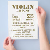 Stijlvolle Violin Lessons Adverteren Flyer (Hand)