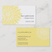 Stijlvolle Visitekaartjes met gele ventilatorkrach (Voorkant / Achterkant)