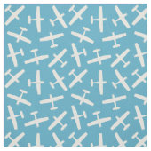 Stijlvolle Vliegtuig Plain Pattern Retro Blue Stof (Swatch)