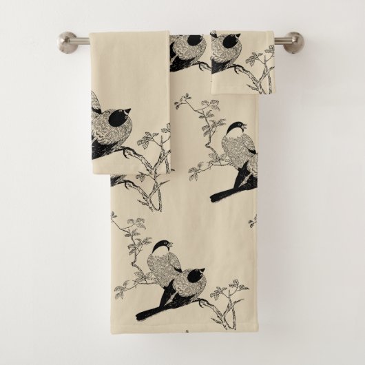 stijlvolle vogels en aupe bad handdoek (Insitu)