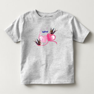 Stijlvolle Vogels Hart Liefde Kinder Shirts