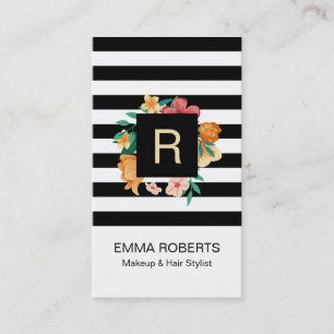 Stijlvolle vormgeving en haartoppen Moderne ventil Visitekaartje