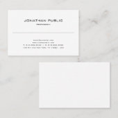 Stijlvolle vormgeving moderne, elegante design Pro Visitekaartje (Voorkant / Achterkant)