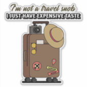 Stijlvolle vrouw reizen bagage sticker (Voorkant)