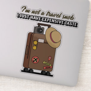 Stijlvolle vrouw reizen bagage sticker