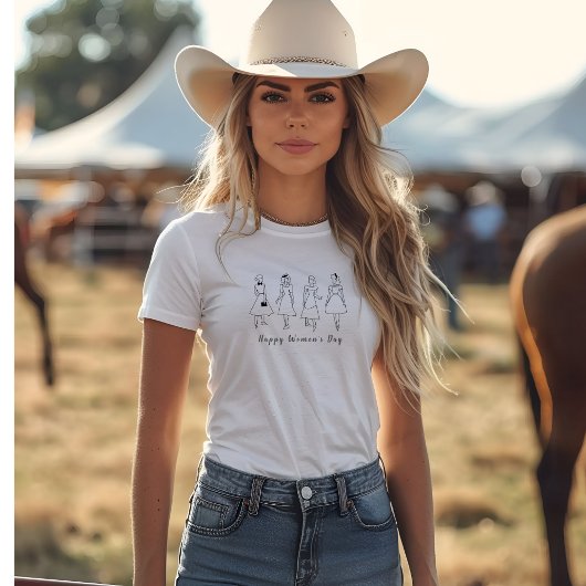Stijlvolle vrouwen Happy damesdag T-shirt