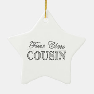 Stijlvolle vun Cousins Gifts : Neef van de eerste Keramisch Ornament