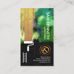 Stijlvolle wandtaper Black Brick Wall Handyman Visitekaartje