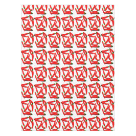 Stijlvolle, warmrood-roodbruinachtige paprika  tafelkleed