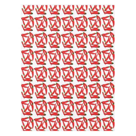 Stijlvolle, warmrood-roodbruinachtige paprika  tafelkleed (Voorkant)