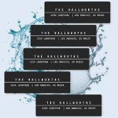 Stijlvolle waterdichte minimalistische zwart-wit labels