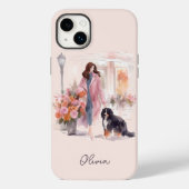Stijlvolle Waterverf Bernese Mountain Hondenliefhe Case-Mate iPhone Case (Achterkant)