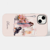 Stijlvolle Waterverf Bernese Mountain Hondenliefhe Case-Mate iPhone Case (Achterkant (horizontaal))