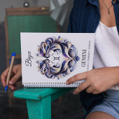 Stijlvolle Waterverf Gemini Custom Journal Notitieboek