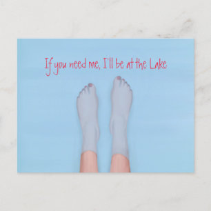 Stijlvolle Waterverf meisje in eenvoudig water Briefkaart