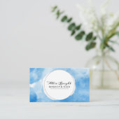 Stijlvolle Waterverf Visitekaartjes (Staand voorkant)