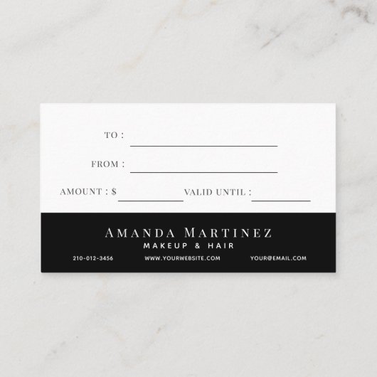 Stijlvolle Waterverf voor pasta's en goudcadeaus Visitekaartje (Achterkant)