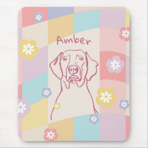 Stijlvolle Weimaraner eenvoudige kleurrijke hond Muismat