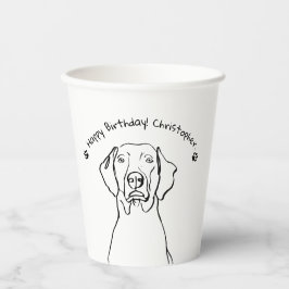 Stijlvolle Weimaraner: Jouw tekst, uw stijl Papieren Bekers