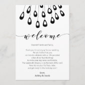 Stijlvolle Welkomstbrief & reisroute-Kaart Programma (Voorkant)